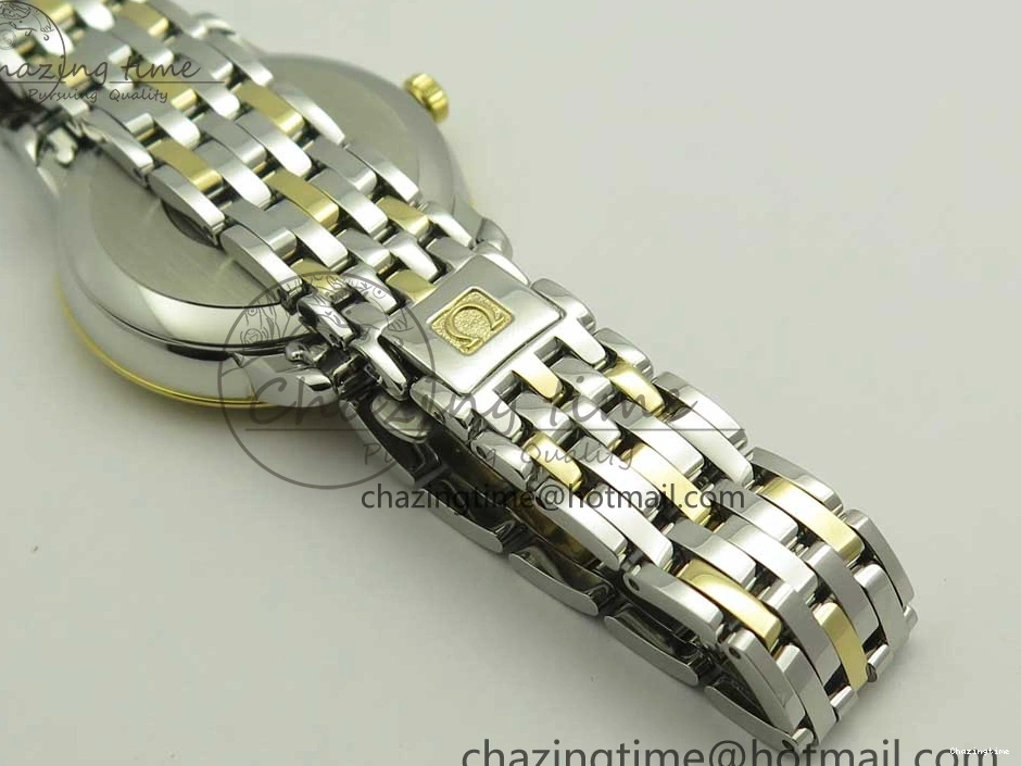 0512 Versatile De Ville Prestige Ladies 32.7mm SS MKF 1:1 Best Edition White MOP Dial Roman Markers on SS YG Bracelet MIYOTA 7967